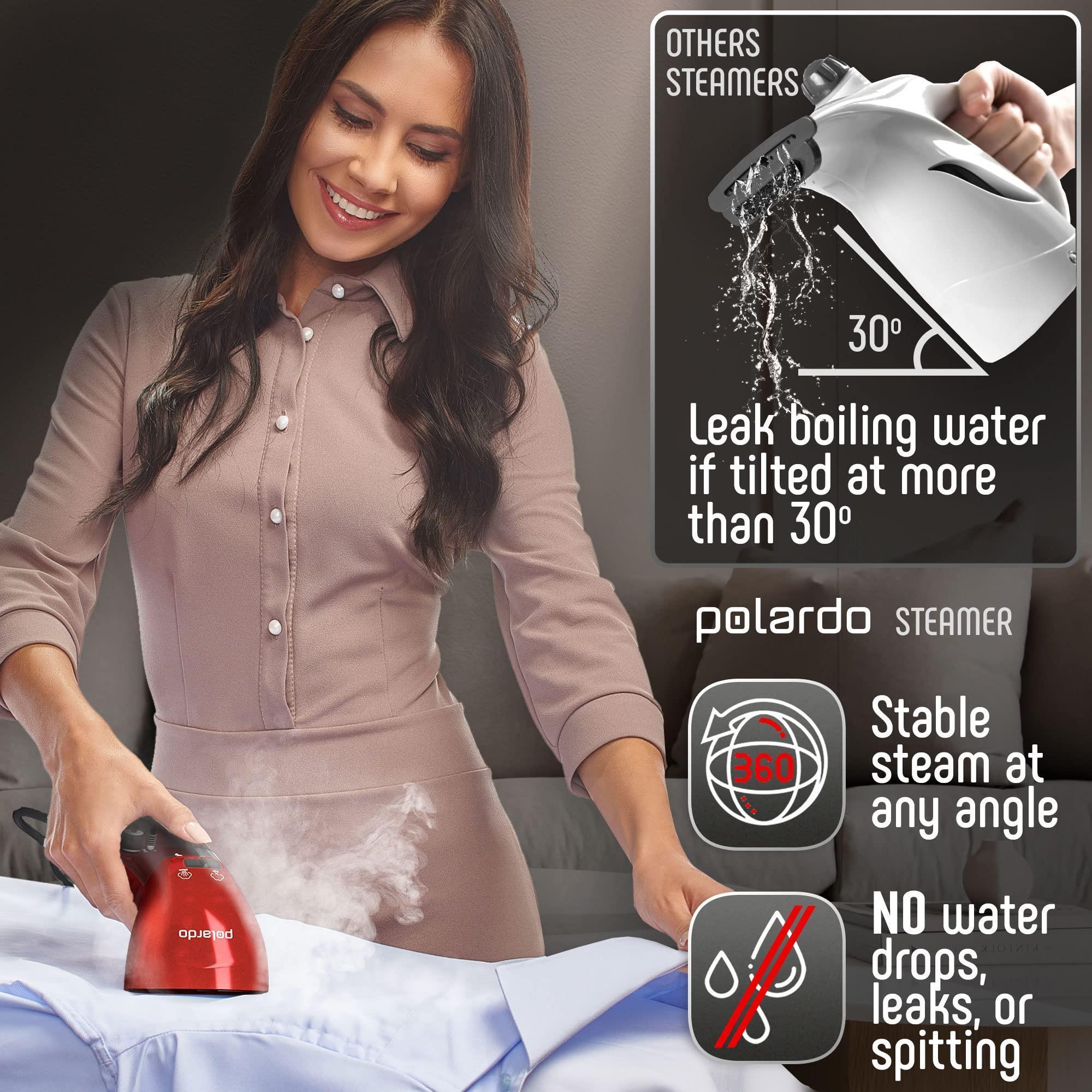 Clothing Steamer Travel Size Vacation Red Steam Iron Handheld Portable Garment - Inflight Essentials