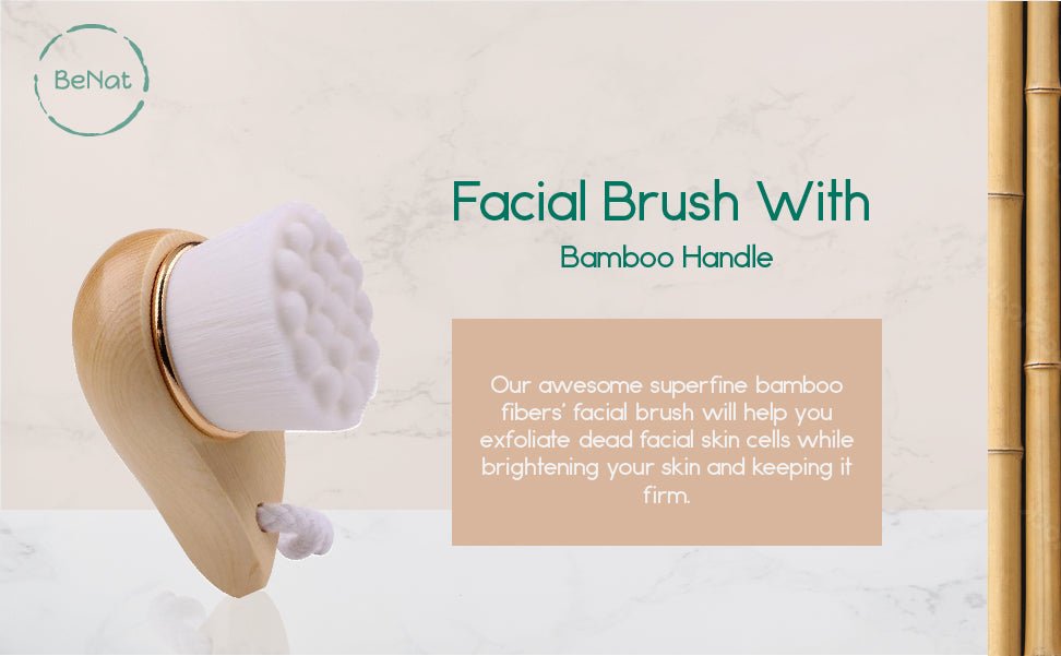 Facial Brush with Bamboo Handle - Inflight Essentials