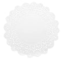 100 White 14" Round Disposable Lace Paper Doilies Placemats Wedding Reception Party Events Table Decorations Supplies - Inflight Essentials