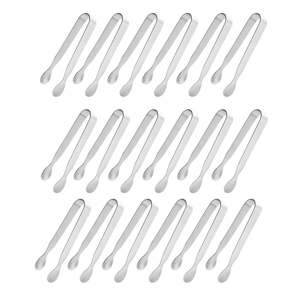 Ice Tongs Sugar Cubes Tongs - 18 Pack Stainless Steel Mini Serving Tongs Appetizers Tongs Small Metal Tongs for Tea Party Coffee Bar (18 PCS) - Inflight Essentials