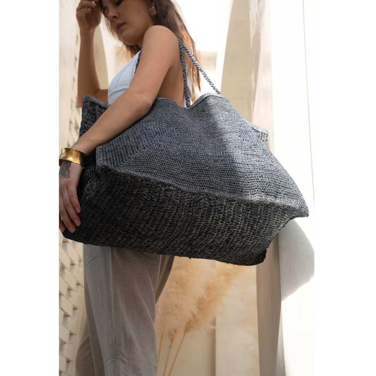 Clipa (XXL) Raffia Beach Tote Bag - Inflight Essentials