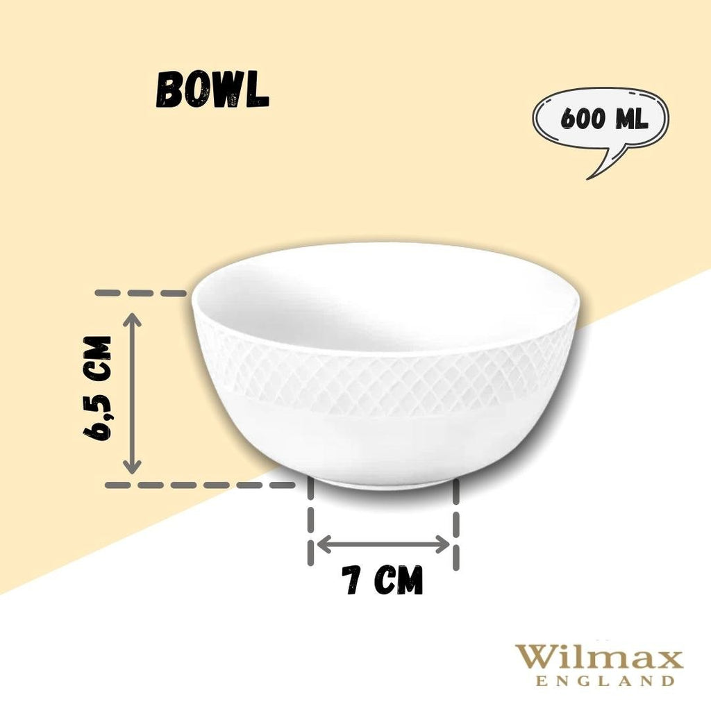 White Bowl 5.5" inch | 14 Cm 20 Fl Oz | 600 Ml - Inflight Essentials