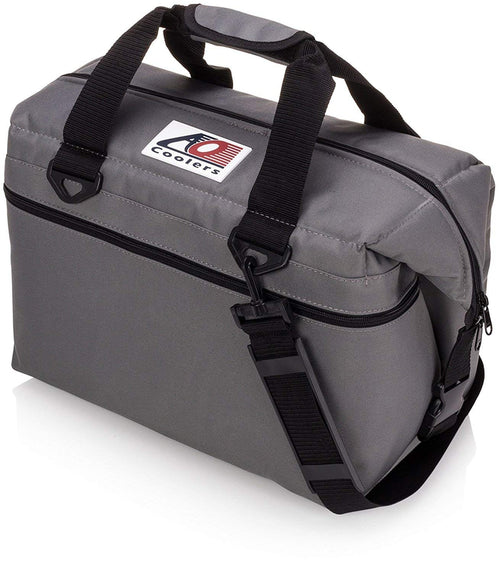 AO Coolers Original Soft Cooler with High - Density Insulation Charcoal 36 - Can - Inflight Essentials