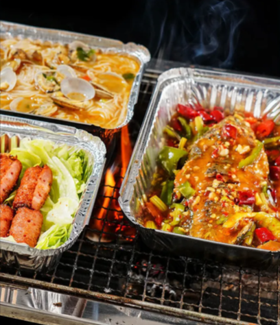 High - Temperature Resistant Disposable Tin Trays for Household Use - Inflight Essentials