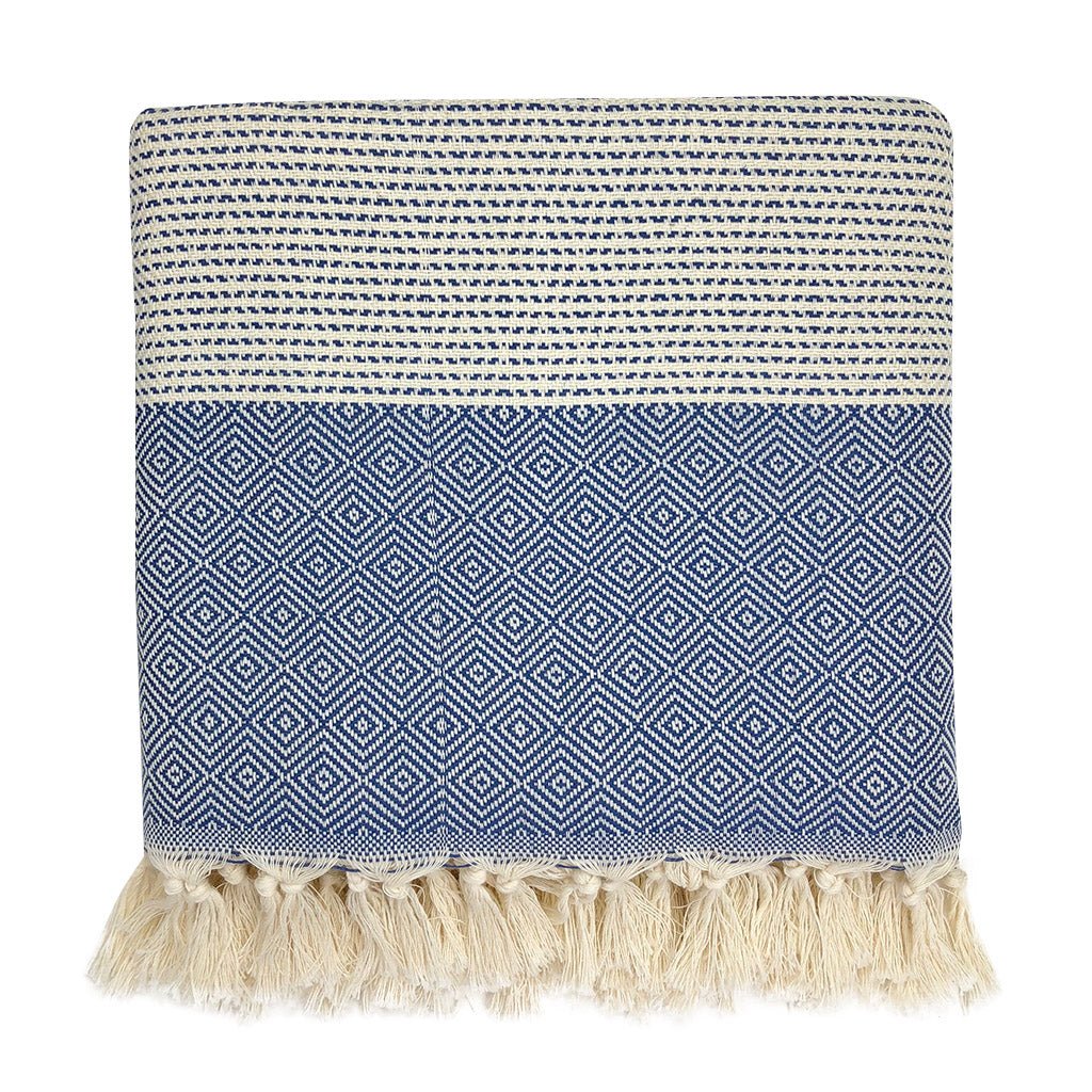 Diamond Stripe Turkish Throw - Inflight Essentials