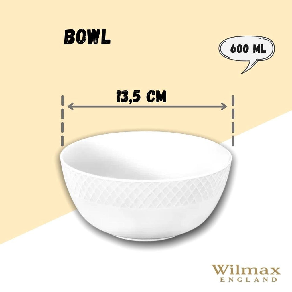 White Bowl 5.5" inch | 14 Cm 20 Fl Oz | 600 Ml - Inflight Essentials