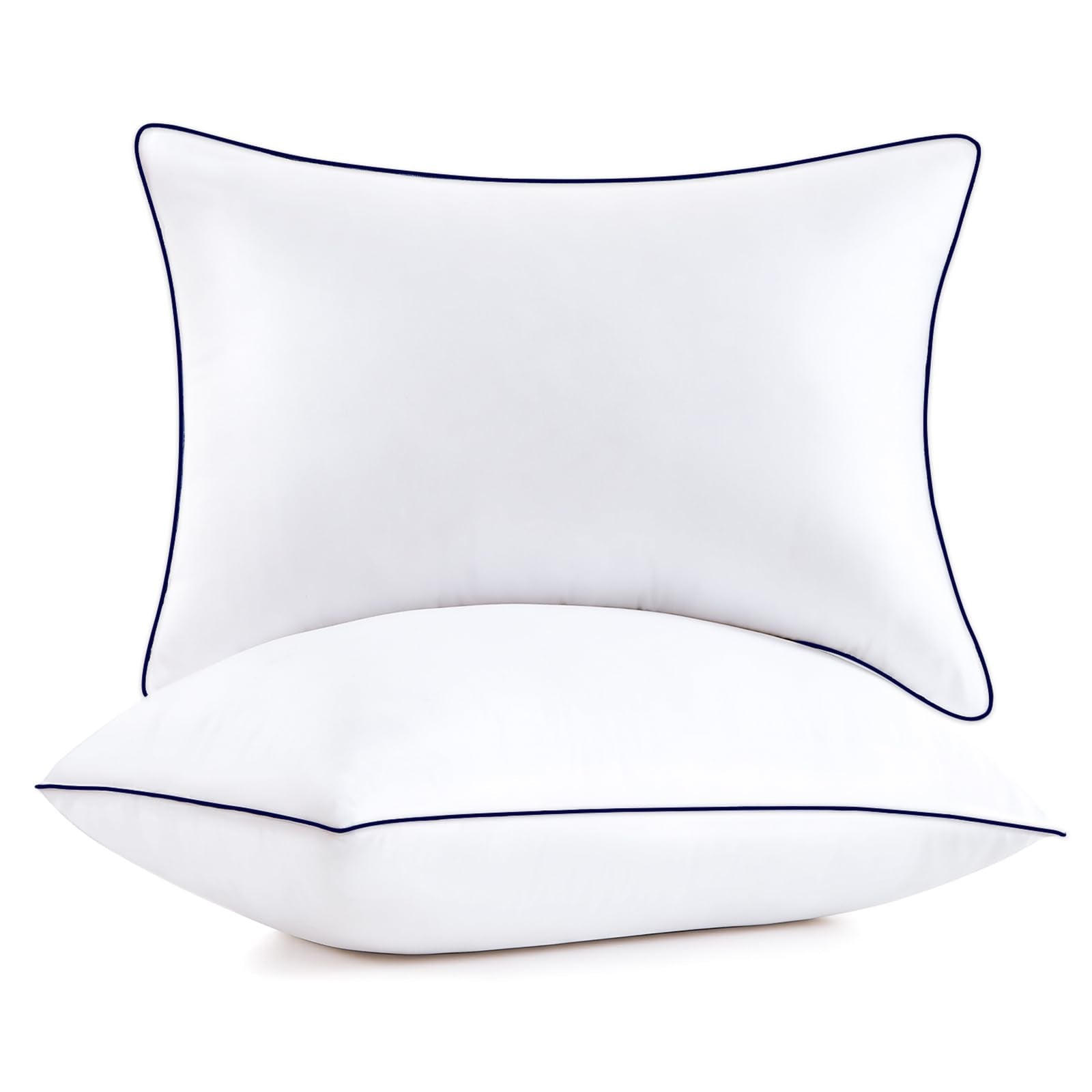 Homemate Bed Pillows for Sleeping - King Size(20"x36") Set of 2 Pillows Allergy Friendly Microfiber Shell Fluffy Down Alternative Filling Breathable Pillow Suitable Back Stomach or Side Sleepers - Inflight Essentials
