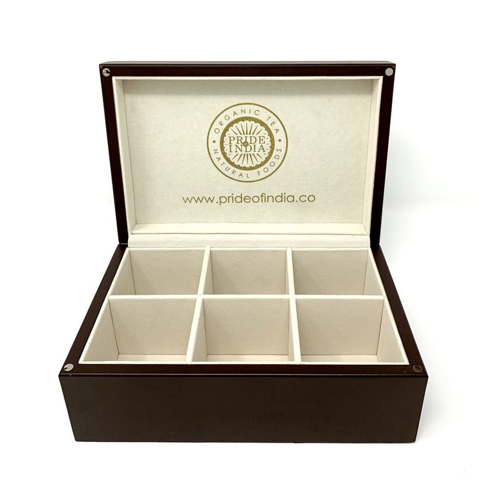 Natural Indian Tea Assortment Chest, 6 Types - 72 Tea Bags - Inflight Essentials