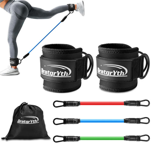 Ankle Resistance Bands Ankle Bands for Working Out with Cuffs Workout Equipment for Women Legs and Glutes Exercise Resistance Bands for Legs Butt Lift Ankle Strap with Exercise Bands - Inflight Essentials