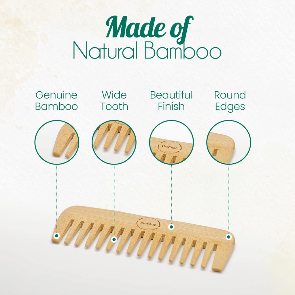 All - Natural Bamboo Hair Comb - Inflight Essentials