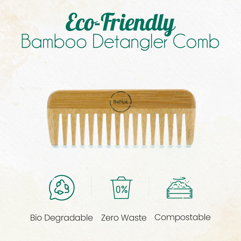All - Natural Bamboo Hair Comb - Inflight Essentials