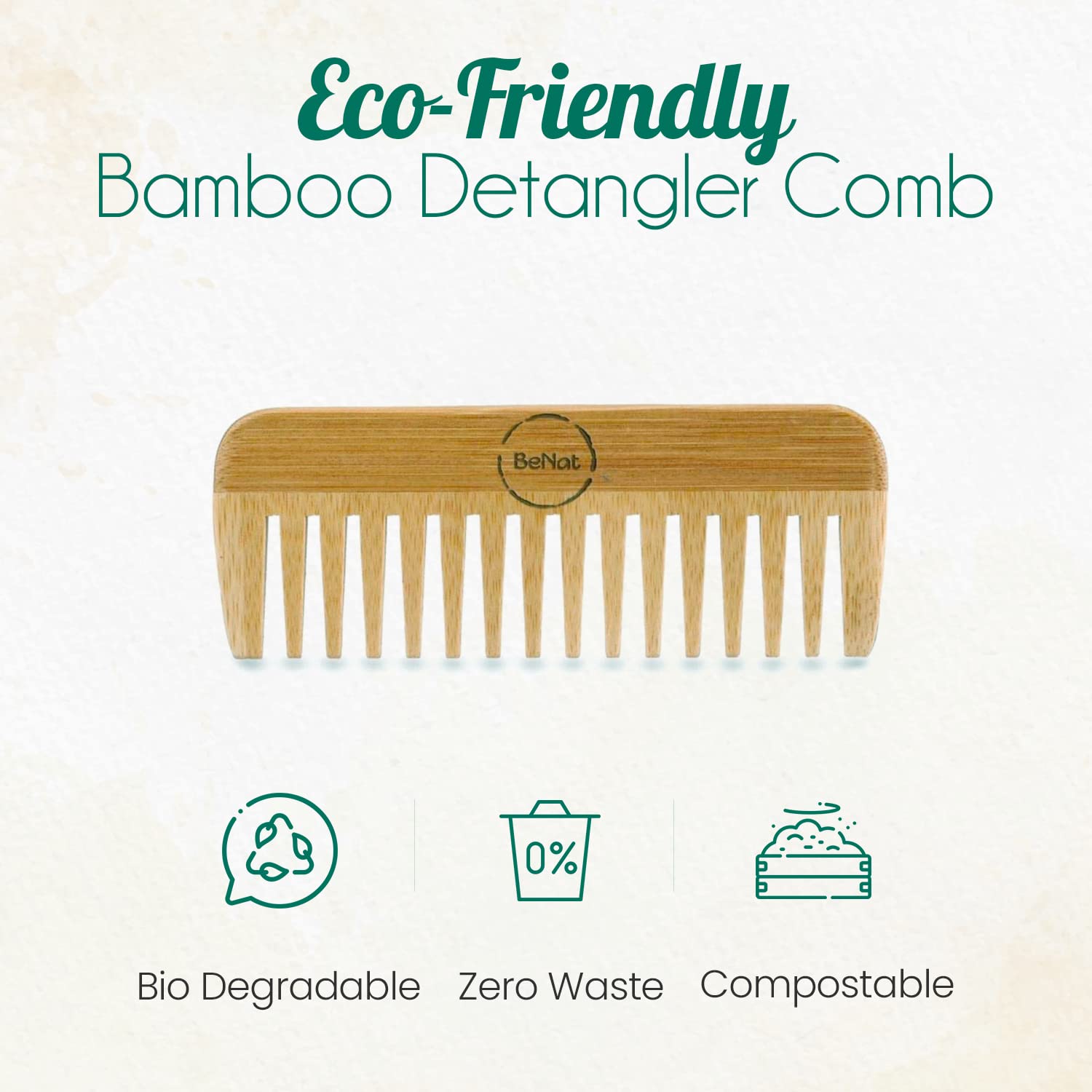 All - Natural Bamboo Hair Comb - Inflight Essentials