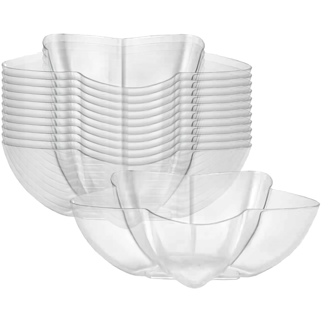 Elegant Clear Mini Stardish (3 oz.) - Premium Plastic Star - Shaped Dishes (Pack of 12) - Perfect for Banquets Dinners Parties Upscale Caterings & Home Use - Inflight Essentials