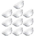 Set of 10 Mini Prep Bowls 2.36 Inch Small Glass Bowls Stackable Clear Pyrex Prep Mixing Bowls for Prep Dessert Dips Nut and Candy Dishes Dishwasher Safe - Inflight Essentials