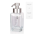 Foaming Soap Dispenser with Stainless Steel Pump 12oz Refillable Glass Liquid Dish Soap Bottles for Bathroom Kitchen Sink Home Decor - Inflight Essentials