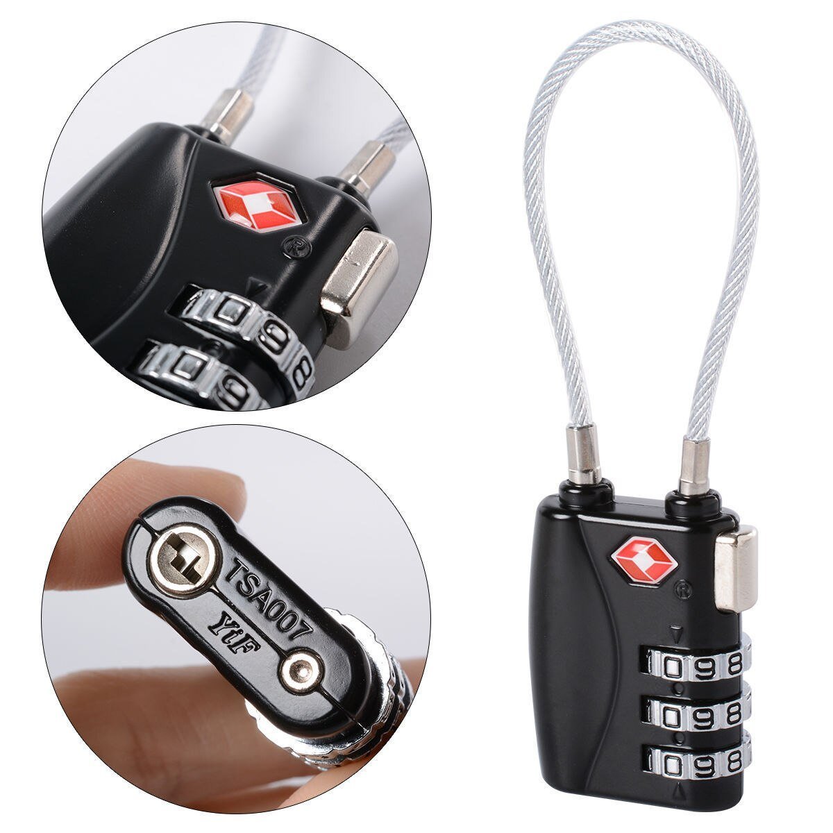 TSA Mini Luggage Lock with 719 Logo for Customs - Inflight Essentials
