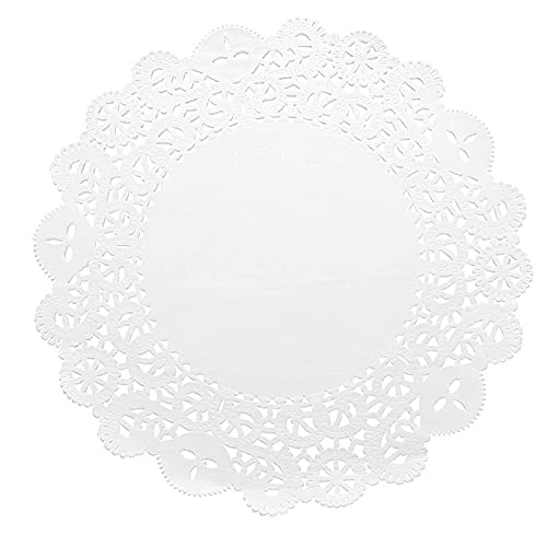 100 White 14" Round Disposable Lace Paper Doilies Placemats Wedding Reception Party Events Table Decorations Supplies - Inflight Essentials