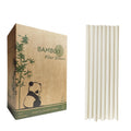 Wide Biodegradable Bamboo Boba Straws 9 in × 0.4 in - 180 Counts Disposable Bamboo Fiber Straws Jumbo Smoothie Straws for Bubble Tea - Inflight Essentials
