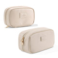 Pocmimut Makeup Bag2Pack Open Flat Small Makeup Bag with Large Makeup Bag Birthday Christmas Gifts for Mom and LoverBeige - Inflight Essentials