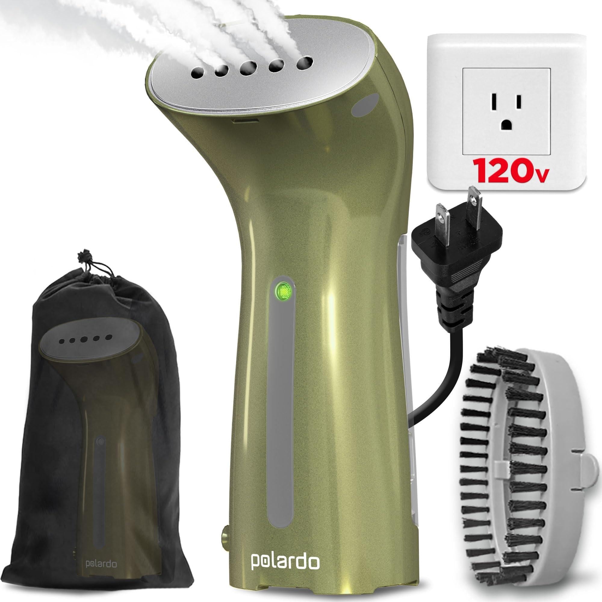 Steamer for Clothes Hand Held Portable Travel Garment Steamer Metal Steam Khaki - Inflight Essentials