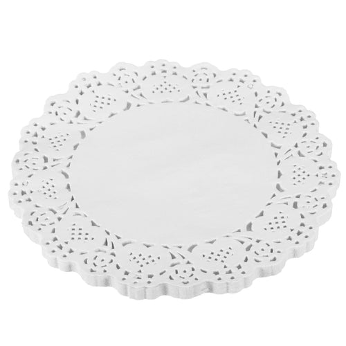 uxcell 500 Pcs White Lace Paper Doilies 8.5 Inch Round Paper Doilies Tableware Disposable Paper Decorative Paper Placemats for Wedding Birthday Cakes Desserts Tableware Food - Inflight Essentials