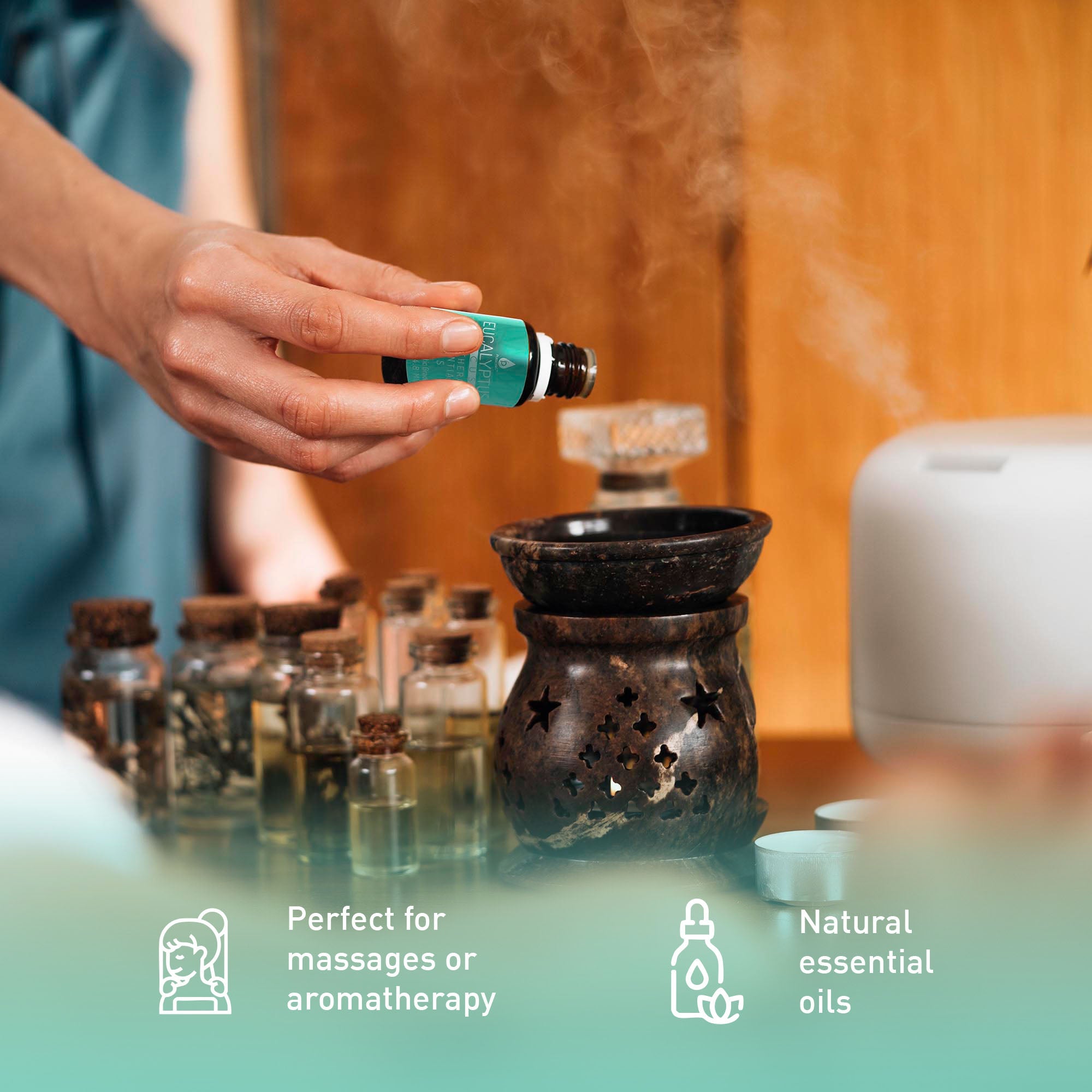 3 Pack Aromatherapy Essential oils (Lavender, Eucalyptus, Frankincense) - Inflight Essentials