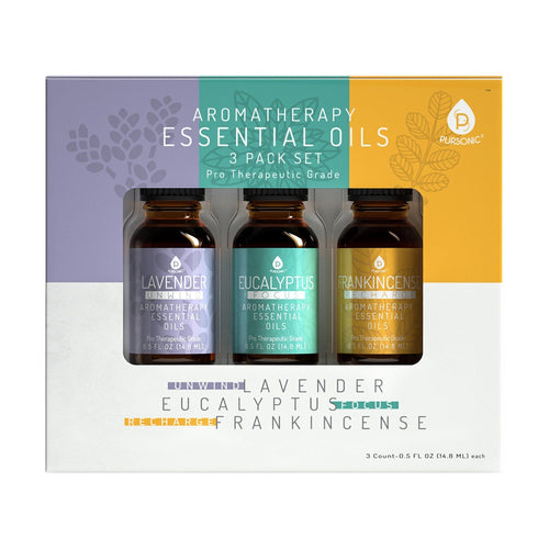 3 Pack Aromatherapy Essential oils (Lavender, Eucalyptus, Frankincense) - Inflight Essentials
