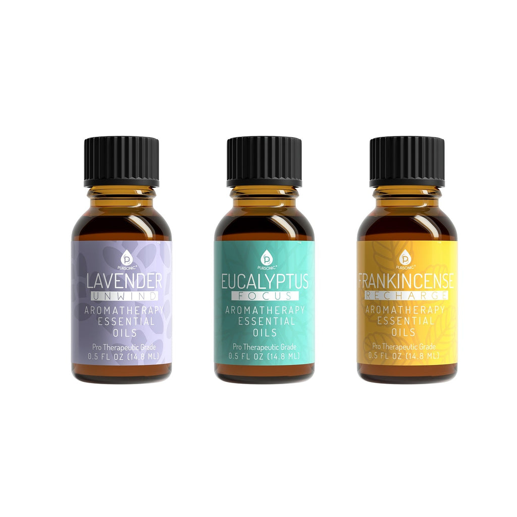 3 Pack Aromatherapy Essential oils (Lavender, Eucalyptus, Frankincense) - Inflight Essentials