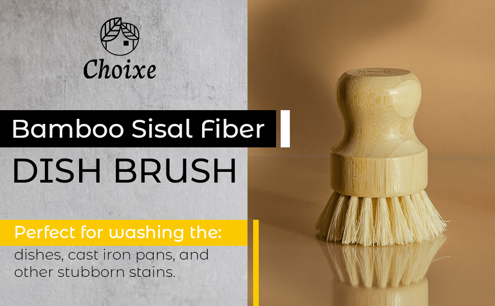 Bamboo Sisal Fiber Dish Brush - Inflight Essentials