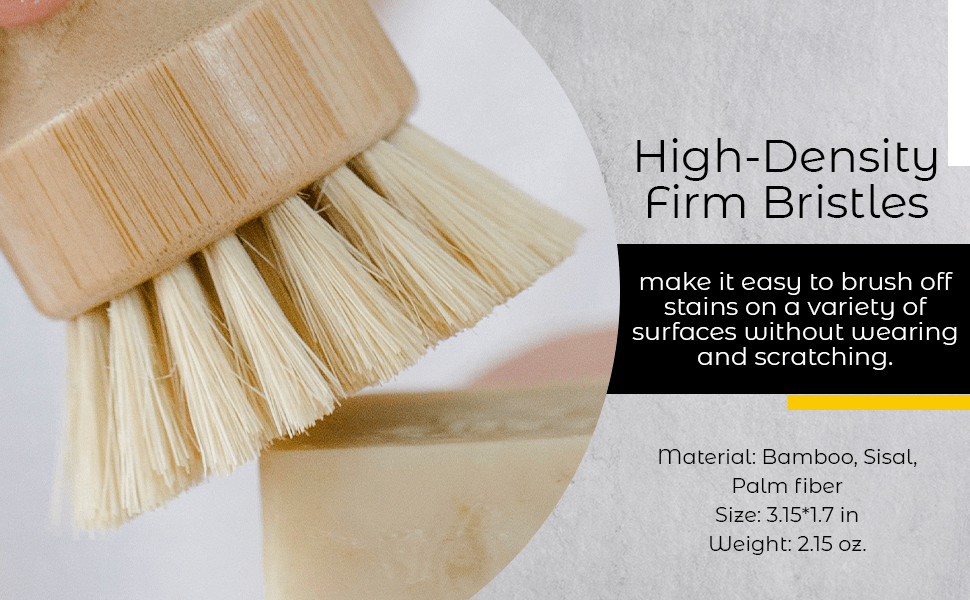 Bamboo Sisal Fiber Dish Brush - Inflight Essentials