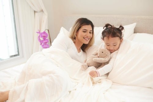 Pristine White Oversized Queen Bamboo Bed Blanket - Inflight Essentials