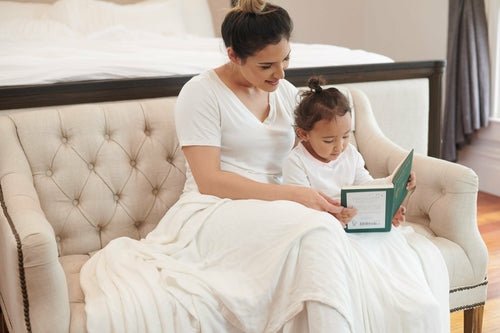 Pristine White Oversized Queen Bamboo Bed Blanket - Inflight Essentials