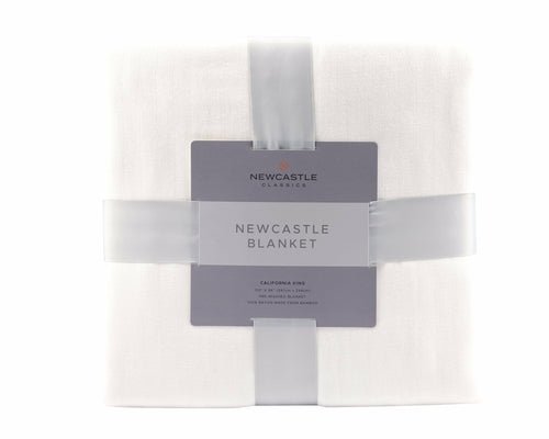Pristine White Oversized Queen Bamboo Bed Blanket - Inflight Essentials