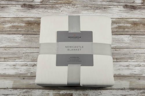 Pristine White Oversized Queen Bamboo Bed Blanket - Inflight Essentials