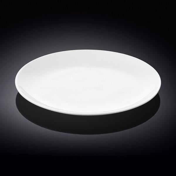 Set Of 6 Professional Rolled Rim White Dinner Plate 10" inch | 25.5 Cm - Inflight Essentials