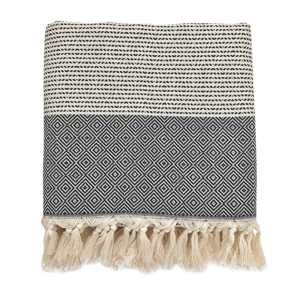Diamond Stripe Turkish Throw - Inflight Essentials