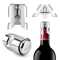 3 - Pack Leak - Proof Champagne Bottle Stoppers Stainless Steel Reusable Wine Stoppers Vacuum Sealer for Fresh Sparkling Wine - Inflight Essentials