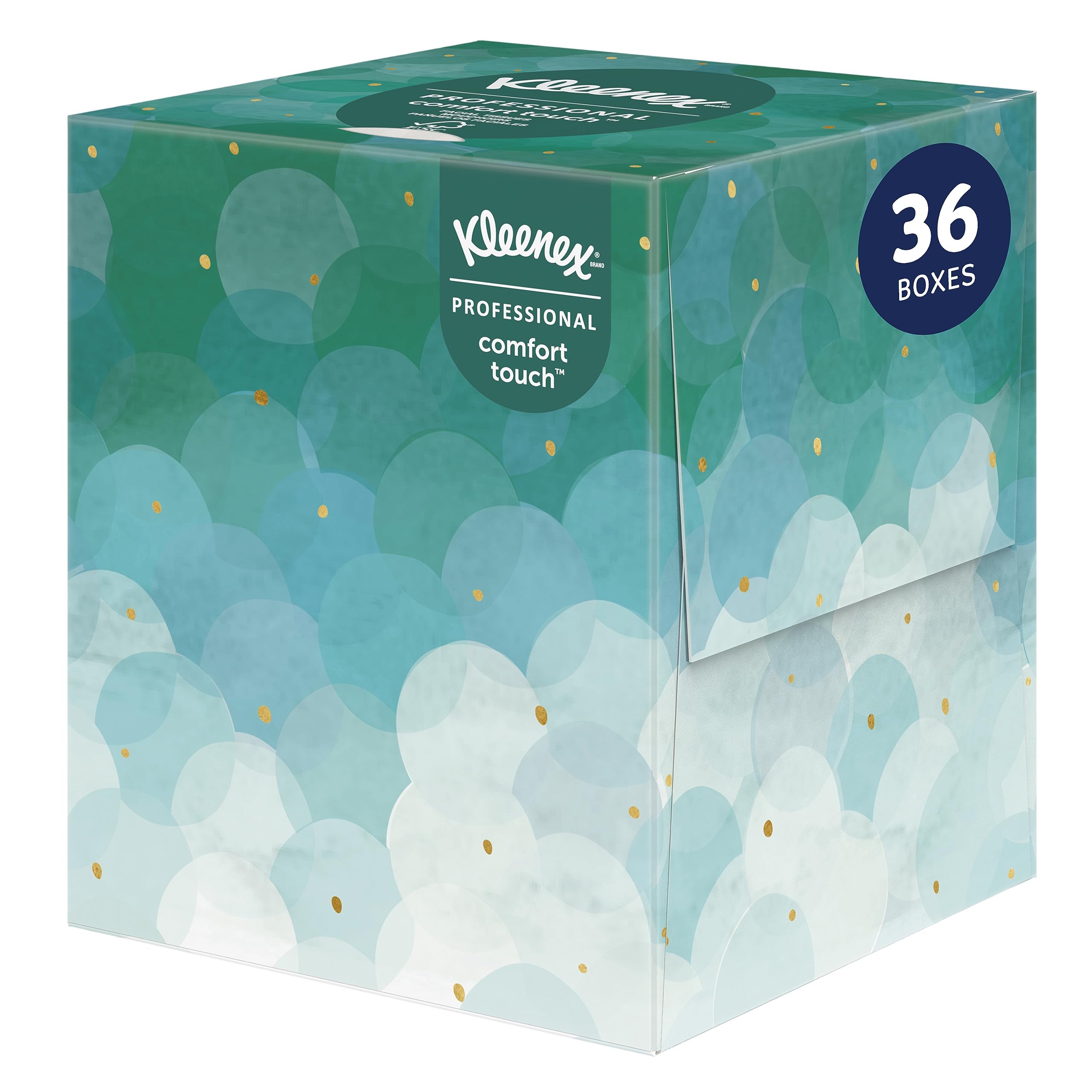 Kleenex Professional Facial Tissue (21270) 2 - Ply White Upright Facial Tissue Cube Boxes for Business (90 Tissues/Box 36 Boxes/Case 3240 Tissues/Case) - Inflight Essentials