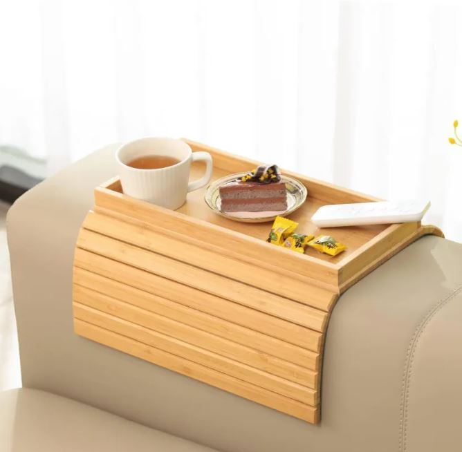 Foldable Tray For Snacks, Fruits And Beverages, Sofa Storage Tray - Inflight Essentials