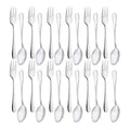 Snamonkia Small Appetizer Forks and Demitasse Spoons Stainless Steel Set of 24 5.4 Inches Salad Dessert Coffee Cocktail Espresso Flatware - Inflight Essentials