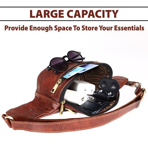 Combo Of 2 Leather Woman Laptop Handbag And Fanny Pack Bag - Inflight Essentials