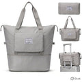 Large Waterproof Foldable Travel Bag,Unisex,Korean,Color Grey - Inflight Essentials