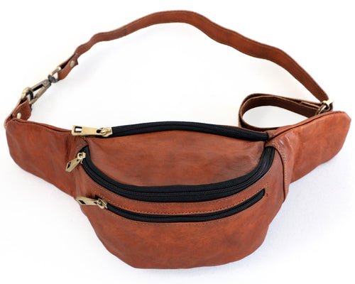 Combo Of 2 Leather Woman Laptop Handbag And Fanny Pack Bag - Inflight Essentials