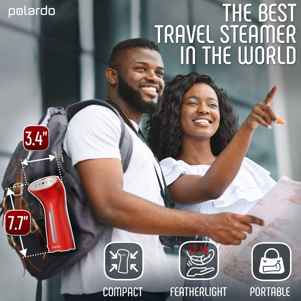Clothing Steamer Travel Size Vacation Red Steam Iron Handheld Portable Garment - Inflight Essentials