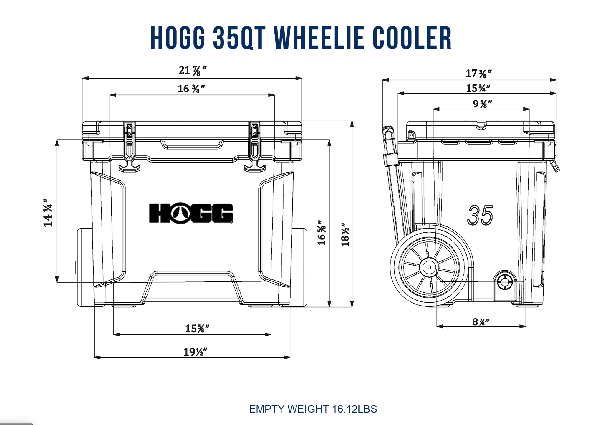 35QT WHEELIE HOGG COOLERS - Inflight Essentials