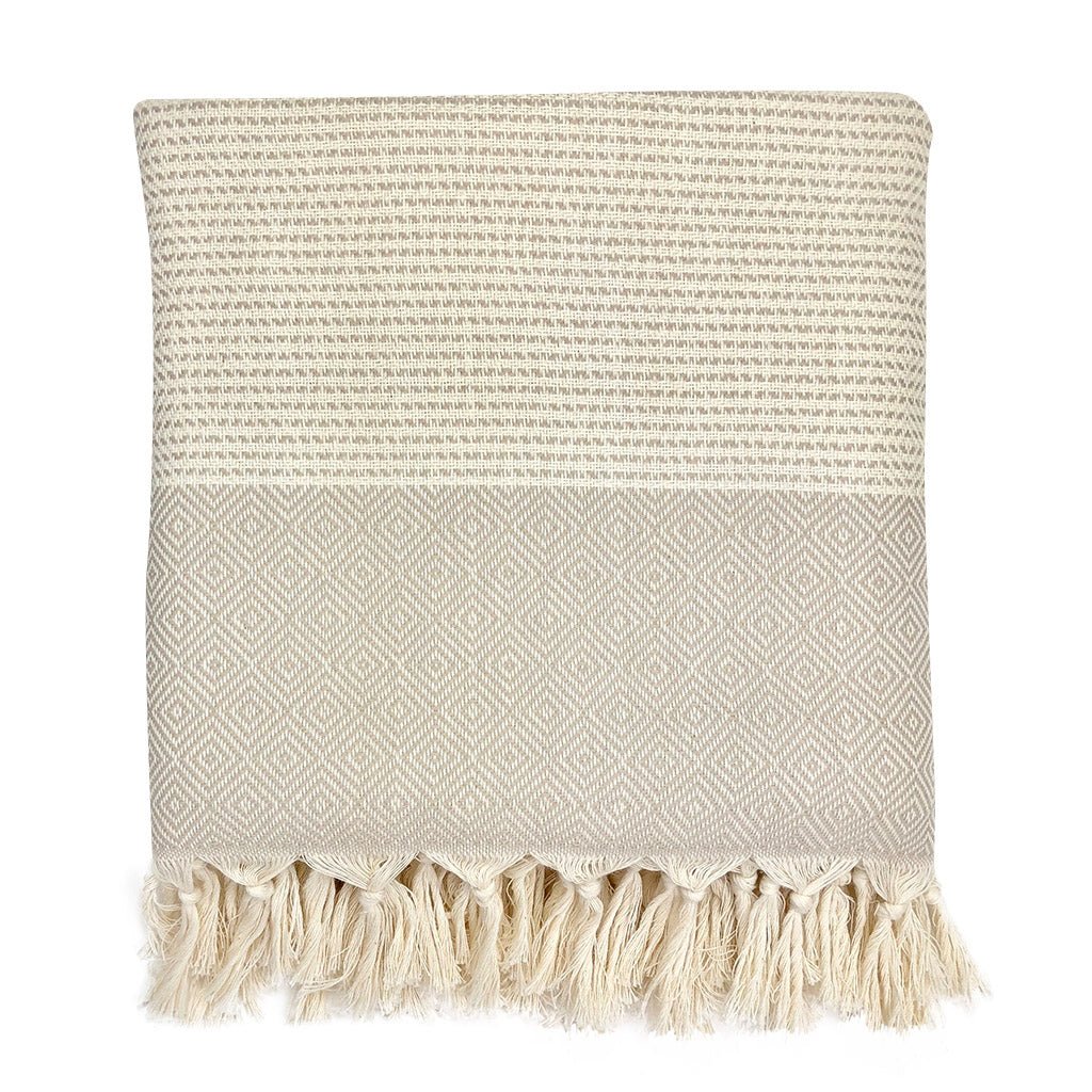 Diamond Stripe Turkish Throw - Inflight Essentials