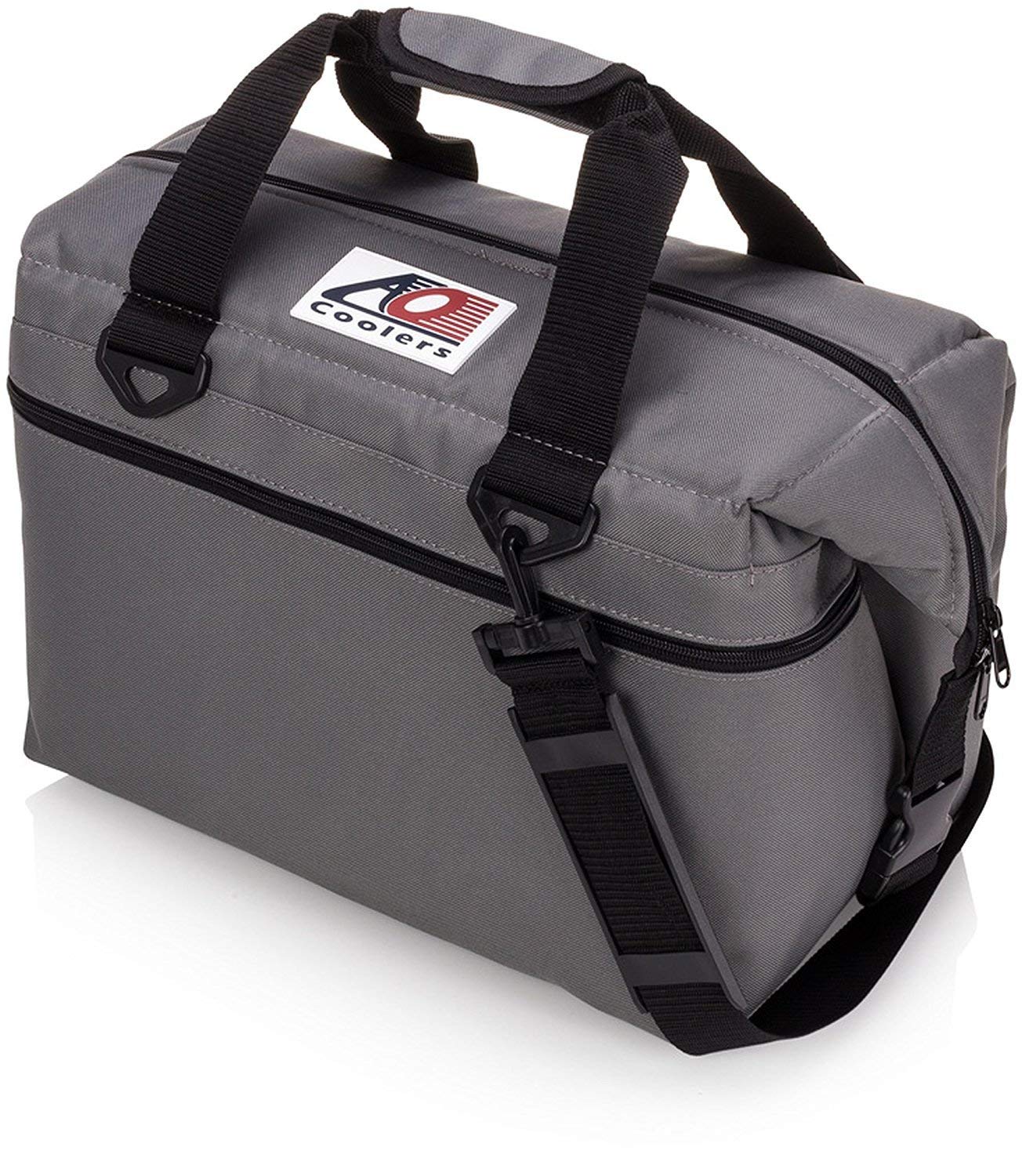 AO Coolers Original Soft Cooler with High - Density Insulation Charcoal 36 - Can - Inflight Essentials