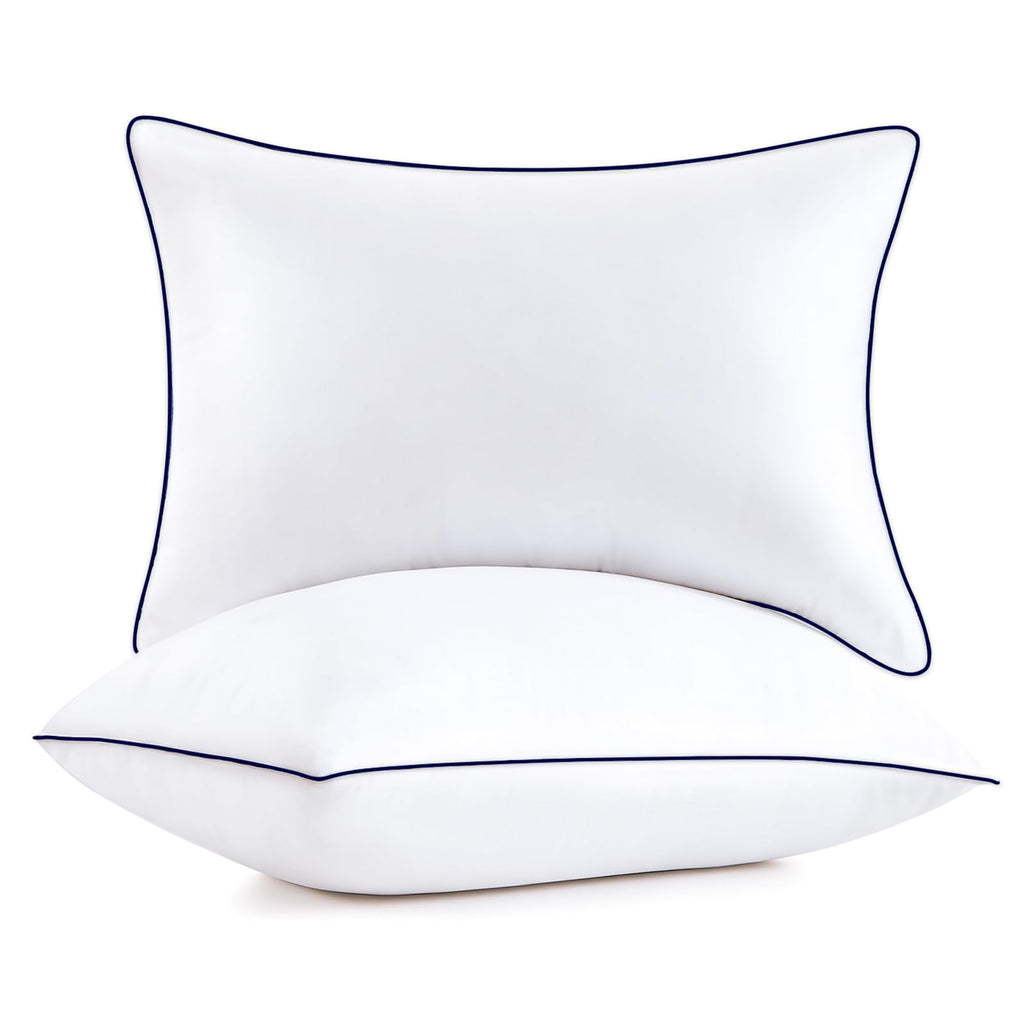 Homemate Bed Pillows for Sleeping - King Size(20"x36") Set of 2 Pillows Allergy Friendly Microfiber Shell Fluffy Down Alternative Filling Breathable Pillow Suitable Back Stomach or Side Sleepers - Inflight Essentials