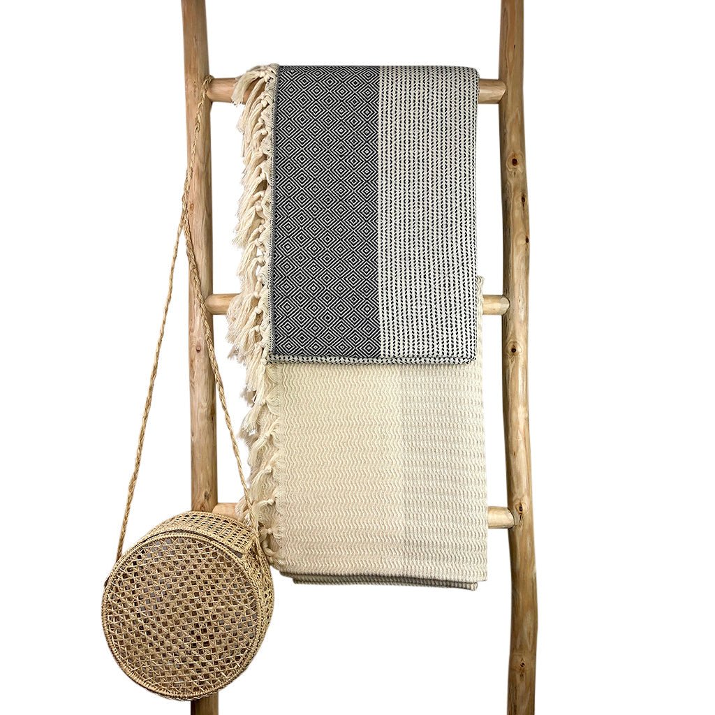 Diamond Stripe Turkish Throw - Inflight Essentials
