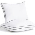 CozyLux Pillows King Size Set of 2 Soft and Supportive 3D Down Alternative Bed Pillows for Sleeping 2 Pack Luxury Hotel Quality Gusseted Bedding Pillows for Back Stomach or Side Sleepers (18x34) - Inflight Essentials